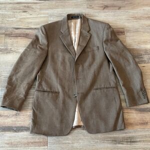 Ralph Lauren Woolmark Blazer Jacket‎ Mens 42L Houndstooth Dillard's Exclusive